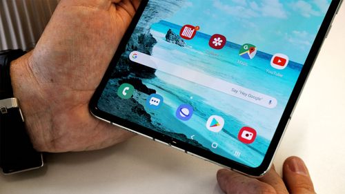 The Samsung Galaxy Fold functions like a tablet when fully extended.