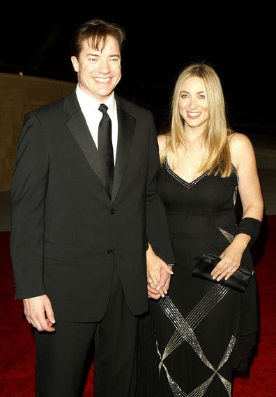 Brendan Fraser and then-wife Afton Smith attend the Walt Disney Concert Hall opening gala in 2003.