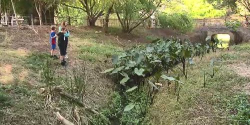 The children found the letter in the creek behind their home.