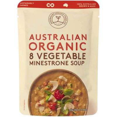 Australian Organic Food Co 8 Vegetable Minestrone Soup Pouch - 262 mg sodium