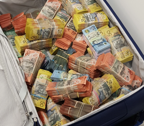 Queensland Police have seized more than $1.5 million in cash. 