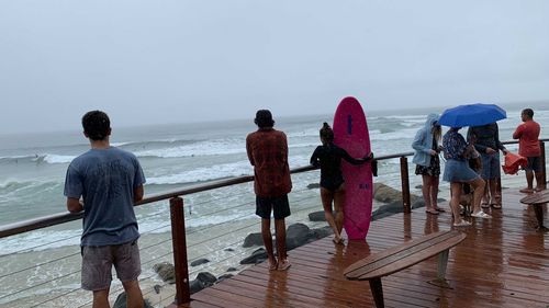 Snapper Rocks at Rainbow Bay, the Gold Coast, where heavy rain is forecast for early April 2021.