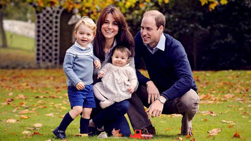 Prince George and Princess Charlotte charm in official royal family Christmas card photo