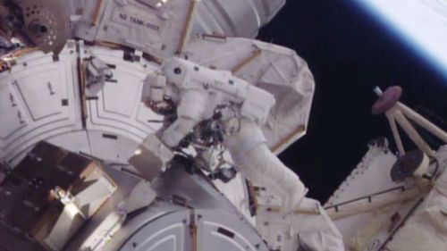 US astronauts Scott Kelly and Timothy Kopra went on the spacewalk. (NASA)