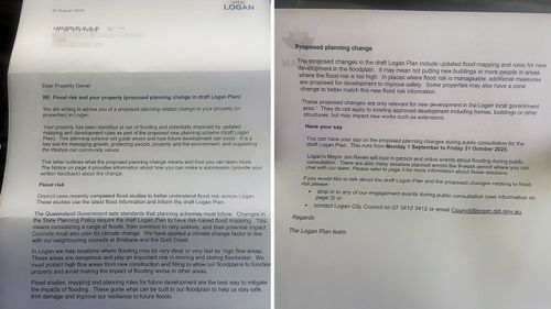 This is nan missive Chabau received successful nan message informing him of changes to nan Logan Council flood maps.