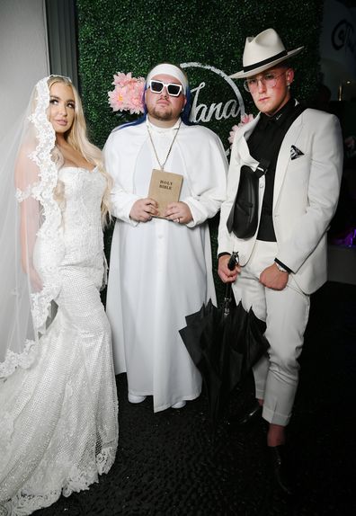 Jake Paul and  Tana Mongeau get married at Graffiti House on July 28, 2019 in Las Vegas, Nevada. 