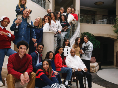 Quincy Jones with his family.