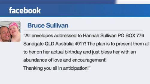 Bruce posted his original Facebook message in late August.