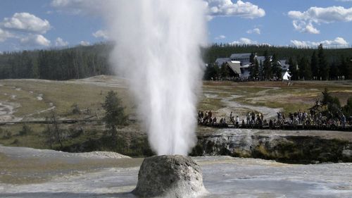Another geyser erupts at Yellowstone National Park.