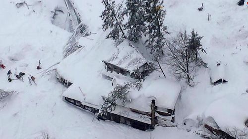 Victims of the avalanche reportedly sent text messages calling for help. (AFP)