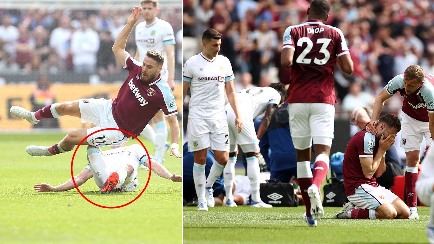 'Distraught': Sickening ankle injury to Burnley's Ashley Westwood overshadows draw with West Ham