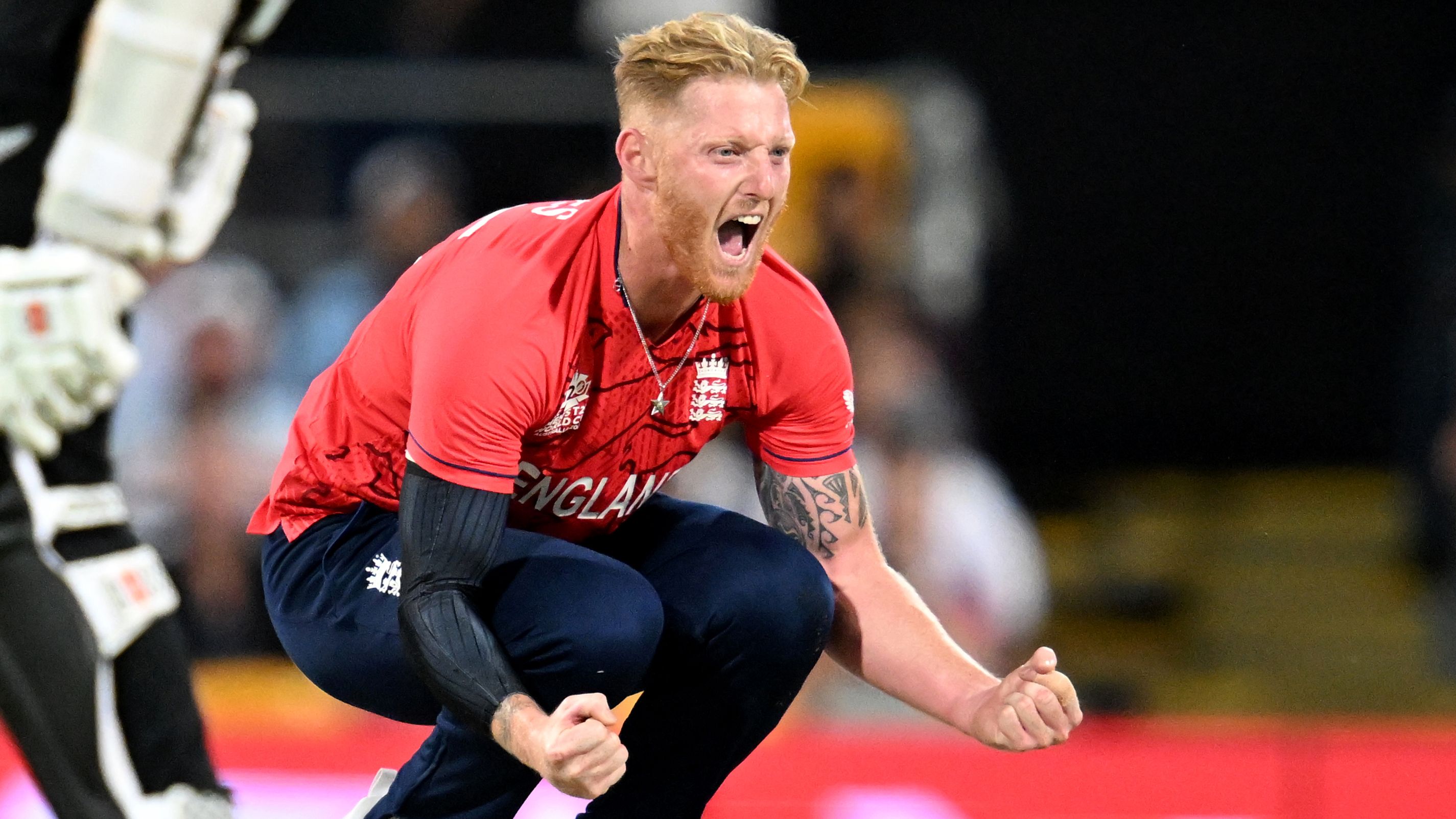England&#x27;s Ben Stokes celebrates the wicket of New Zealand&#x27;s Kane Williamson during the T20 World Cup Super 12 match at The Gabba in Brisbane, Australia. Picture date: Tuesday November 1, 2022. (Photo by PA/PA Images via Getty Images)