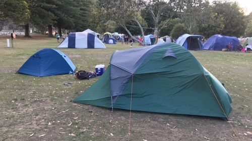 The campsite, located near Pittwater, is one of Sydney's most popular beach camping spots. (Supplied)