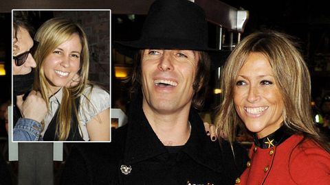 Liza Ghorbani (inset) has been named as the journalist suing Liam Gallagher (pictured with wife Nicole Appleton)