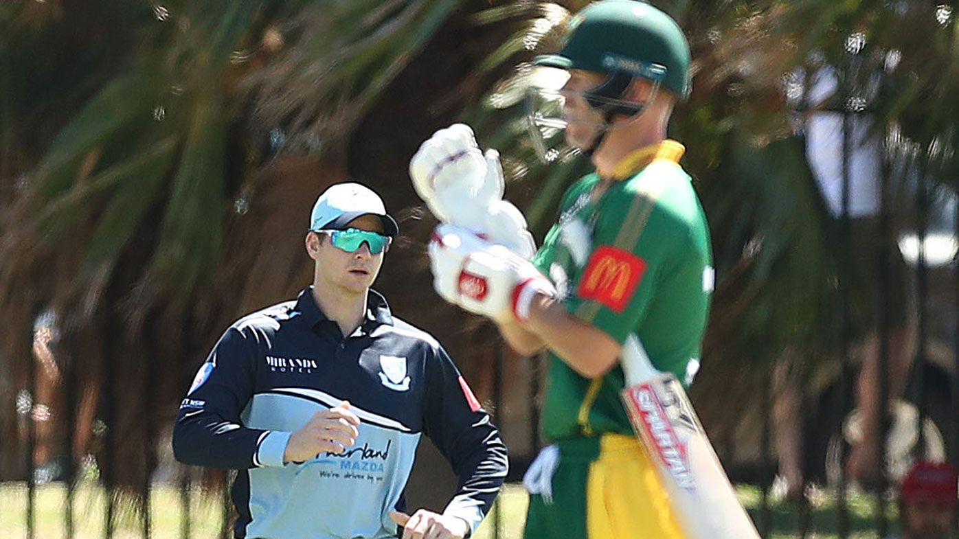 Warner falls cheaply against Smith's Sutherland in grade cricket clash