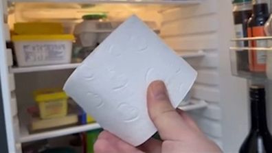 Toilet paper fridge hack