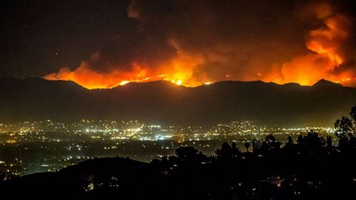 Man found dead as fierce fire scorches southern California