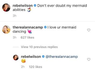 Rebel Wilson, weight loss, underwater, photo shoot, Instagram, Anna Camp comment