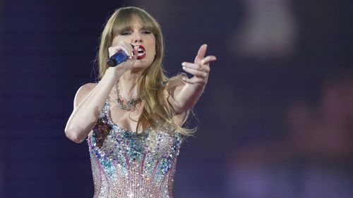 Taylor Swift performs as part of the "Eras Tour" at the Tokyo Dome