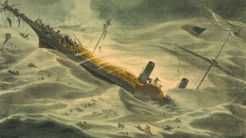 The sinking of the SS Central America with its valuable cargo caused an economic crisis in the US in 1857.