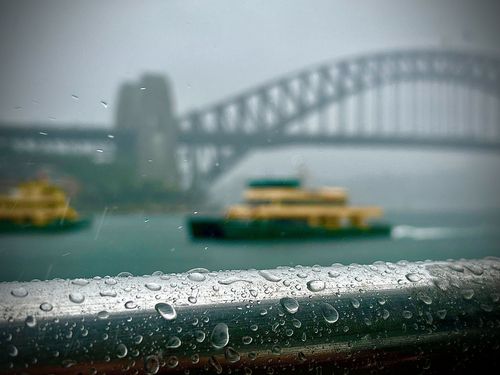 Wet weather in Sydney as heavy rain falls across NSW. 5 April 2024.