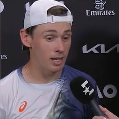 Alex de Minaur talks about wedding budget in post-match interview