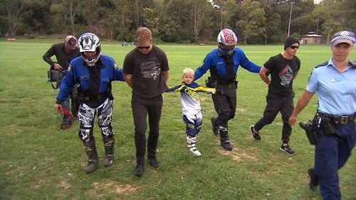 Finn helped catch the Easter egg-stealing "bad guys". (9NEWS)