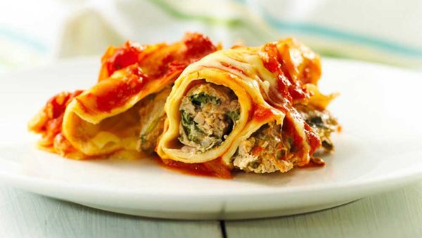 Italian pork and spinach cannelloni courtesy of Australian Pork