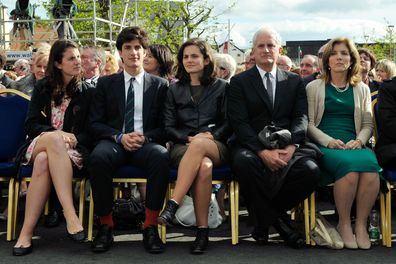 Tatiana Schlossberg, Jack Schlossberg, Rose Schlossberg, Edwin Schlossberg and Caroline Kennedy in Ireland in 2013