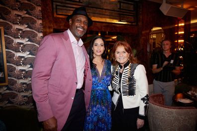 Alonzo Mourning, Mariona Bosca, Sarah Ferguson attend Haute Living Celebrates The Haute 100 Miami With The Macallan And The EBH Group at Delilah Miami on February 05, 2024 in Miami, Florida