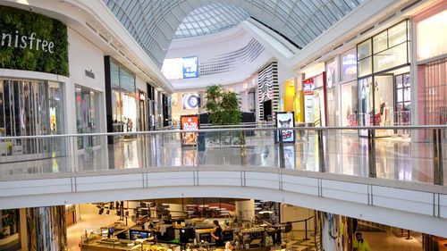 An empty Chadstone shopping centre on Victoria's first day of lockdown.