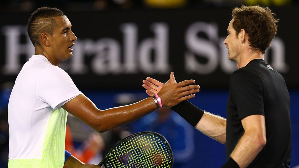 Nick Kyrgios and Andy Murray. (Getty)