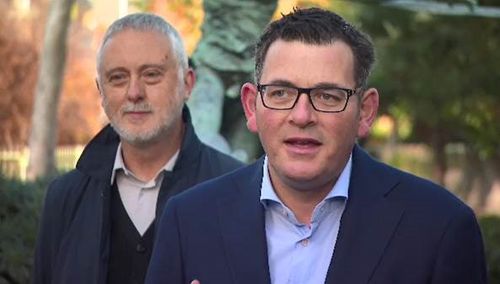 Victorian Premier Daniel Andrews discussing eSport in Melbourne today. (Supplied)           