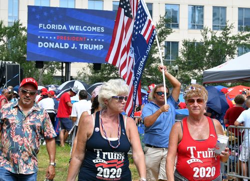 Thousands turned out for the official campaign for re-election kickoff by President Donald Trump at the Amway Centre in Orlando. 