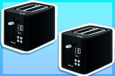 Tefal Smart'n Light TT640840 2 Slice Digital Toaster, Black