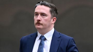Lawyer Liam Murray will not serve any prison time for the death of pedestrian Erin Bentley in Melbourne in 2022, following a plea from the victim&#x27;s family. He is pictured here outside court in 2019. 