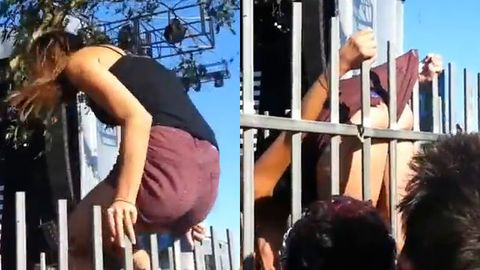 Watch Girl Wedgies Herself On Fence At Soundwave Vid Goes Viral Watch Girl Wedgies Herself On Fence At Soundwave Vid Goes Viral
