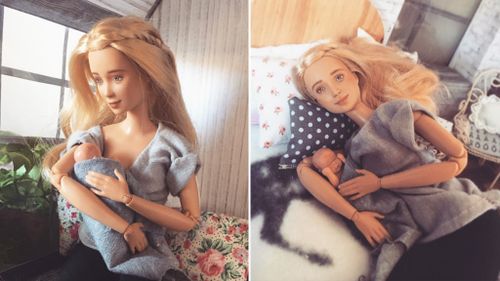 Aussie mum creates breastfeeding Barbie to erase stigma