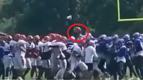 NFL superstar Aaron Donald swings helmet in wild brawl between Rams, Bengals