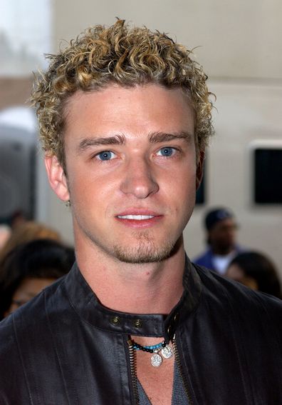 Justin Timberlake of NSYNC attends the 29th Annual American Music Awards at the Shrine Auditorium January 9, 2002 in Los Angeles, CA. 