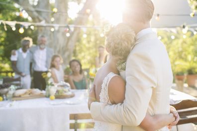 Couple at their reception