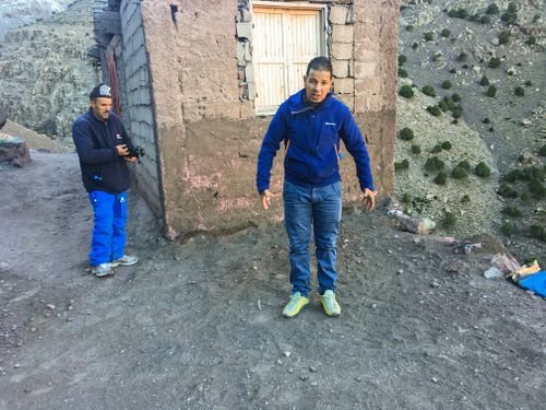 Tour guide Rachid shows the location where one of the women was allegedly found.