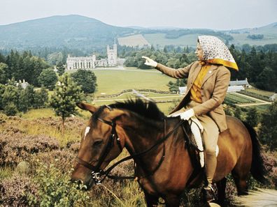 Queen Elizabeth horse riding at Balmoral Castle with Sophie Wessex and Prince Andrew