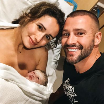 Kris Smith, Sarah Boulazeris, welcome, daughter, second baby, Instagram photo