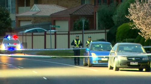 Police at the scene of the suspected attack. (9NEWS)