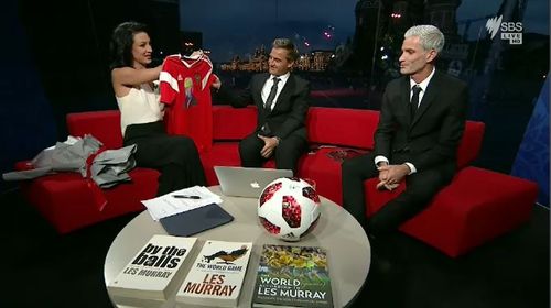 In response, Zelic told Foster this his work 'needs to be appreciated' and offered him a memento in the spirit of the late Les Murray. Picture: SBS.