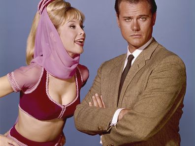 Barbara Eden as Jeannie, Larry Hagman as Anthony 'Tony' Nelson in I Dream of Jeannie