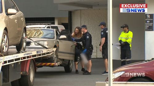 Police were quick to arrive at the Surfers Paradise location, placing the driver in handcuffs.