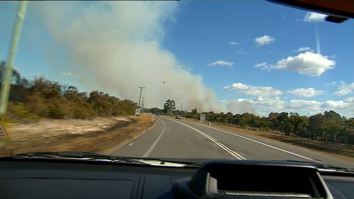 Residents close to the out-of-control blaze have been urged to seek shelter.