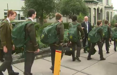 Students and parents turned out in droves to greet the much-loved deputy headmaster. 